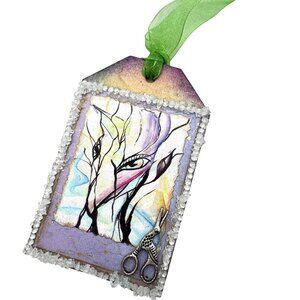 Handcrafted Ornament OOAK Original Art "Disgruntled" Fowl & Accents